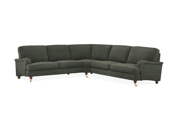 Howard Lyx 6-sits Högervänd L-formad Hörnsoffa i Manchester - Mörkgrön - Möbler - Soffa - Howardsoffor