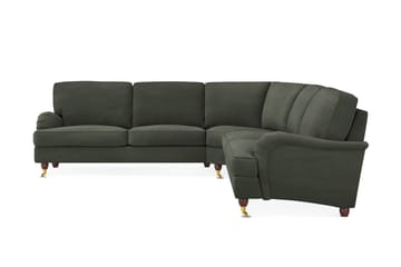 Howard Lyx 6-sits Högervänd L-formad Hörnsoffa i Manchester - Mörkgrön - Möbler - Soffa - Howardsoffor