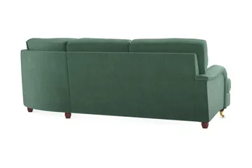 Howard Lyx 6-sits Högervänd L-formad Hörnsoffa i Sammet - Mörkgrön - Möbler - Soffa - Howardsoffor