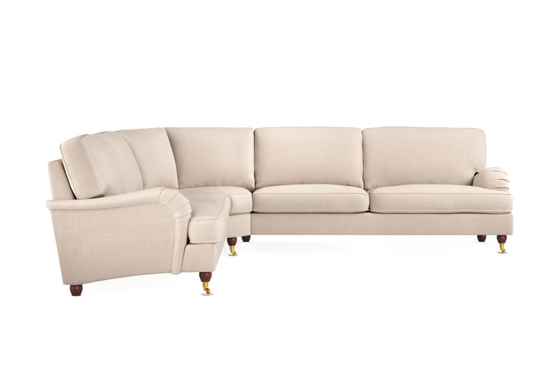 Howard Lyx 6-sits Högervänd L-formad Hörnsoffa i Tyg - Beige - Möbler - Soffa - Howardsoffor