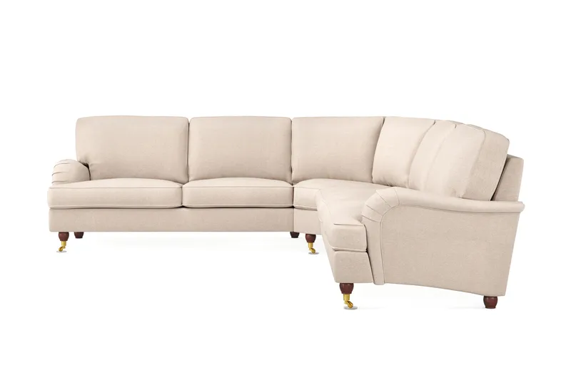 Howard Lyx 6-sits Högervänd L-formad Hörnsoffa i Tyg - Beige - Möbler - Soffa - Howardsoffor