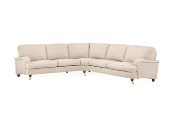 Howard Lyx 6-sits Högervänd L-formad Hörnsoffa i Tyg - Beige - Möbler - Soffa - Howardsoffor