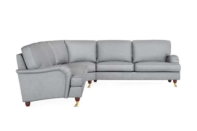 Howard Lyx 6-sits Högervänd L-formad Hörnsoffa i Tyg, Ljusgrå