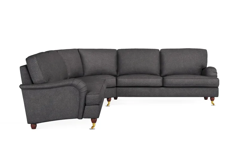 Howard Lyx 6-sits Högervänd L-formad Hörnsoffa i Tyg, Mörkgrå