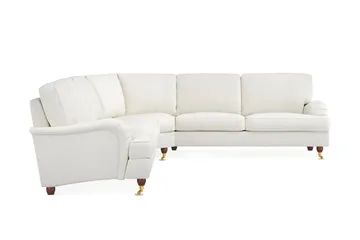 Howard Lyx 6-sits Vänstervänd L-formad Hörnsoffa i Bouclé - Vit - Möbler - Soffa - Howardsoffor