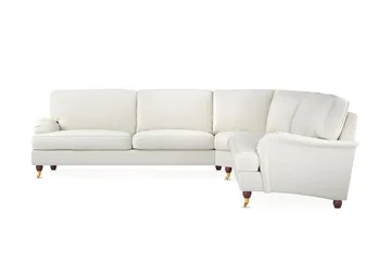 Howard Lyx 6-sits Vänstervänd L-formad Hörnsoffa i Bouclé - Vit - Möbler - Soffa - Howardsoffor