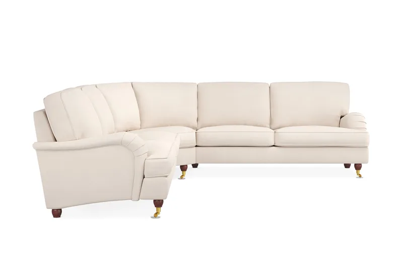Howard Lyx 6-sits Vänstervänd L-formad Hörnsoffa i Manchester - Beige - Möbler - Soffa - Howardsoffor