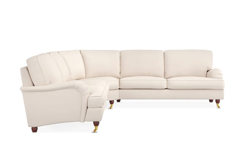 Howard Lyx 6-sits Vänstervänd L-formad Hörnsoffa i Manchester - Beige - Möbler - Soffa - Howardsoffor