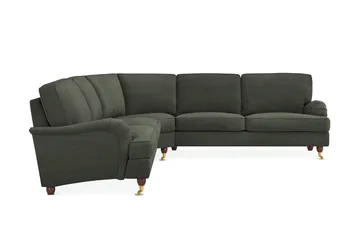 Howard Lyx 6-sits Vänstervänd L-formad Hörnsoffa i Manchester - Mörkgrön - Möbler - Soffa - Howardsoffor