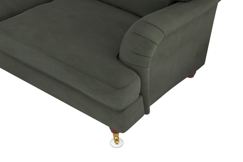 Howard Lyx 6-sits Vänstervänd L-formad Hörnsoffa i Manchester - Mörkgrön - Möbler - Soffa - Howardsoffor