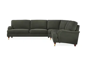 Howard Lyx 6-sits Vänstervänd L-formad Hörnsoffa i Manchester - Mörkgrön - Möbler - Soffa - Howardsoffor