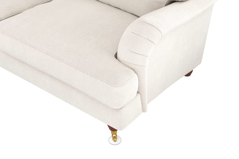 Howard Lyx 6-sits Vänstervänd L-formad Hörnsoffa i Sammet - Krämvit - Möbler - Soffa - Howardsoffor