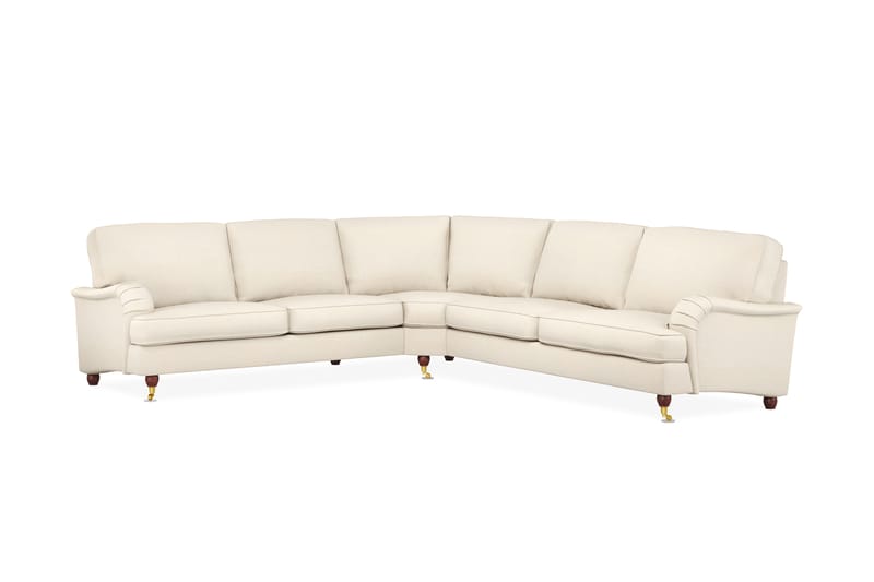 Howard Lyx 6-sits Vänstervänd L-formad Hörnsoffa i Tyg - Beige - Möbler - Soffa - Howardsoffor