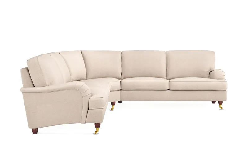 Howard Lyx 6-sits Vänstervänd L-formad Hörnsoffa i Tyg - Beige - Möbler - Soffa - Howardsoffor