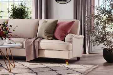 Howard Lyx 6-sits Vänstervänd L-formad Hörnsoffa i Tyg - Beige - Möbler - Soffa - Howardsoffor