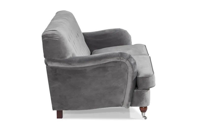 Howard Riviera 2-sits Sammetssoffa - Ljusgrå - Möbler - Soffa - Howardsoffor