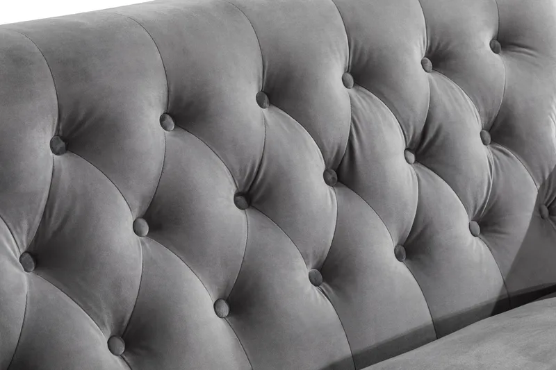 Howard Riviera 2-sits Sammetssoffa - Ljusgrå - Möbler - Soffa - Howardsoffor