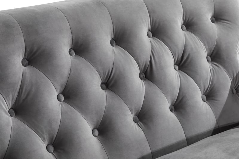 Howard Riviera 2-sits Sammetssoffa - Ljusgrå - Möbler - Soffa - Howardsoffor