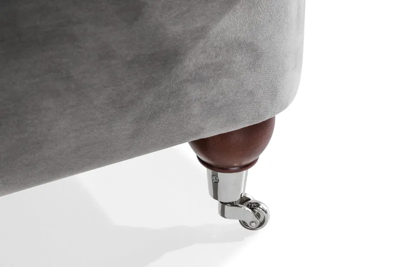 Howard Riviera 2-sits Sammetssoffa - Ljusgrå - Möbler - Soffa - Howardsoffor