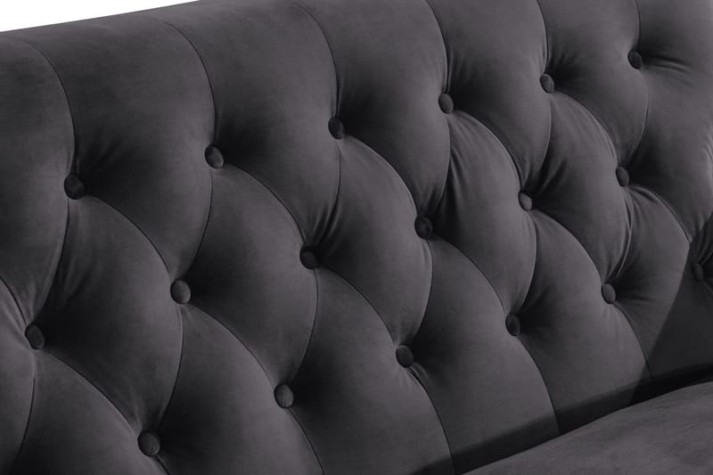 Howard Riviera 2-sits Sammetssoffa - Mörkgrå - Möbler - Soffa - Howardsoffor