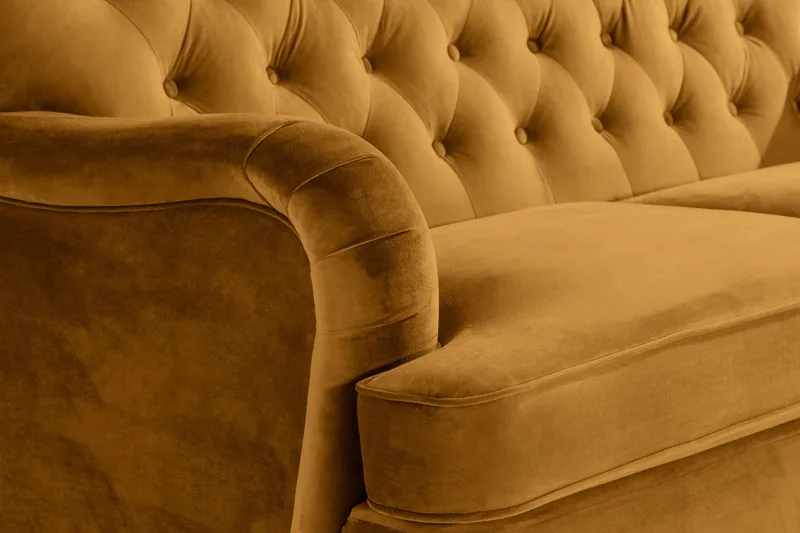 Howard Riviera 2-sits Sammetssoffa - Mörkgul - Möbler - Soffa - Howardsoffor