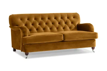 Howard Riviera 2-sits Sammetssoffa - Mörkgul - Möbler - Soffa - Howardsoffor