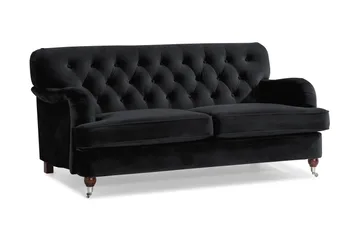 Howard Riviera 2-sits Sammetssoffa - Svart - Möbler - Soffa - Howardsoffor