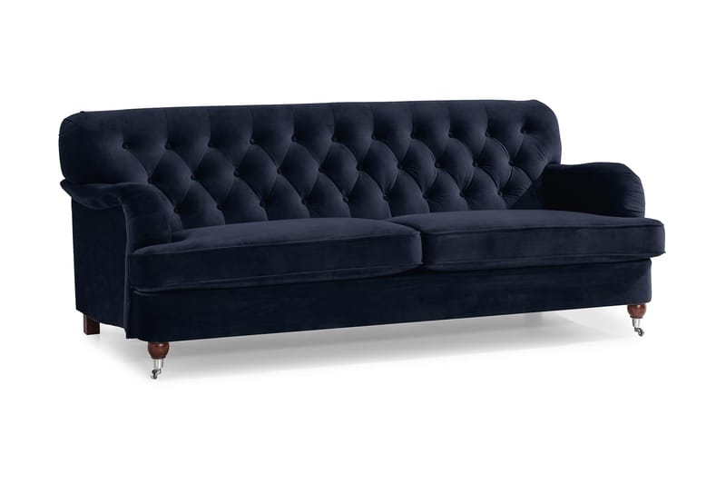 Howard Riviera 3-sits Sammetssoffa - Blå - Möbler - Soffa - Howardsoffor