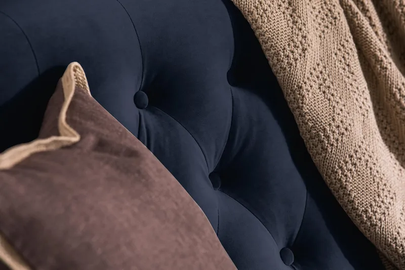 Howard Riviera 3-sits Sammetssoffa - Blå - Möbler - Soffa - Howardsoffor