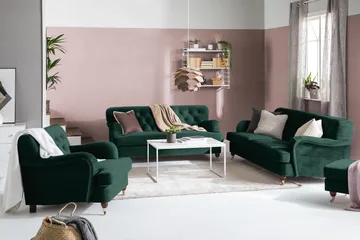 Howard Riviera 3-sits Sammetssoffa - Grön - Möbler - Soffa - Howardsoffor