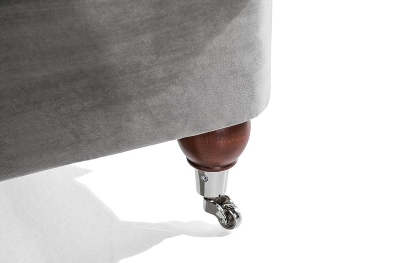 Howard Riviera 3-sits Sammetssoffa - Ljusgrå - Möbler - Soffa - Howardsoffor