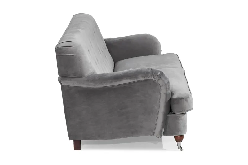 Howard Riviera 3-sits Sammetssoffa - Ljusgrå - Möbler - Soffa - Howardsoffor