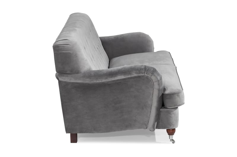 Howard Riviera 3-sits Sammetssoffa - Ljusgrå - Möbler - Soffa - Howardsoffor