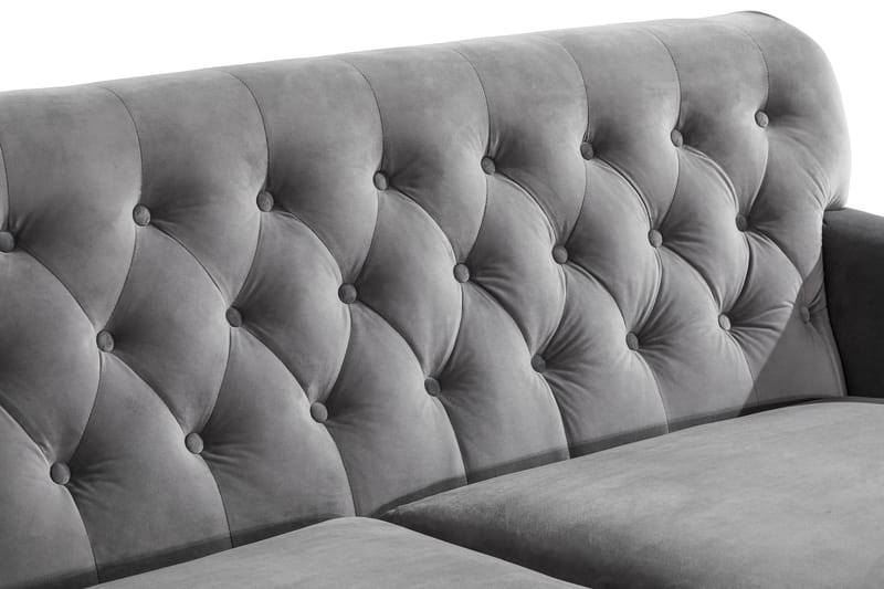 Howard Riviera 3-sits Sammetssoffa - Ljusgrå - Möbler - Soffa - Howardsoffor