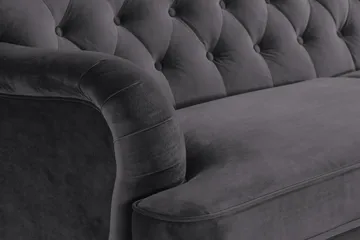 Howard Riviera 3-sits Sammetssoffa - Mörkgrå - Möbler - Soffa - Howardsoffor