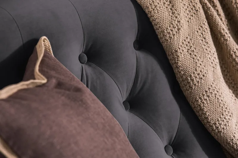 Howard Riviera 3-sits Sammetssoffa - Mörkgrå - Möbler - Soffa - Howardsoffor