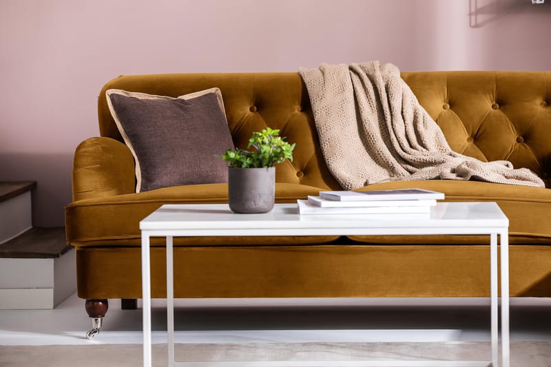 Howard Riviera 3-sits Sammetssoffa - Mörkgul - Möbler - Soffa - Howardsoffor