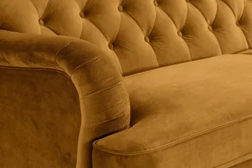 Howard Riviera 3-sits Sammetssoffa - Mörkgul - Möbler - Soffa - Howardsoffor