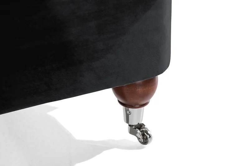 Howard Riviera 3-sits Sammetssoffa - Svart - Möbler - Soffa - Howardsoffor