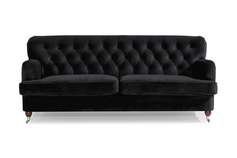 Howard Riviera 3-sits Soffa Sammet - Svart - Möbler - Soffa - Howardsoffor