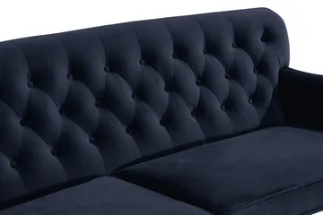 Howard Riviera 3-sits Svängd Sammetssoffa - Blå - Möbler - Soffa - Howardsoffor