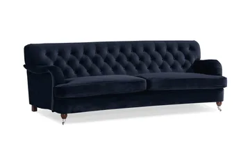 Howard Riviera 3-sits Svängd Sammetssoffa - Blå - Möbler - Soffa - Howardsoffor