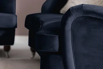 Howard Riviera 3-sits Svängd Sammetssoffa - Blå - Möbler - Soffa - Howardsoffor