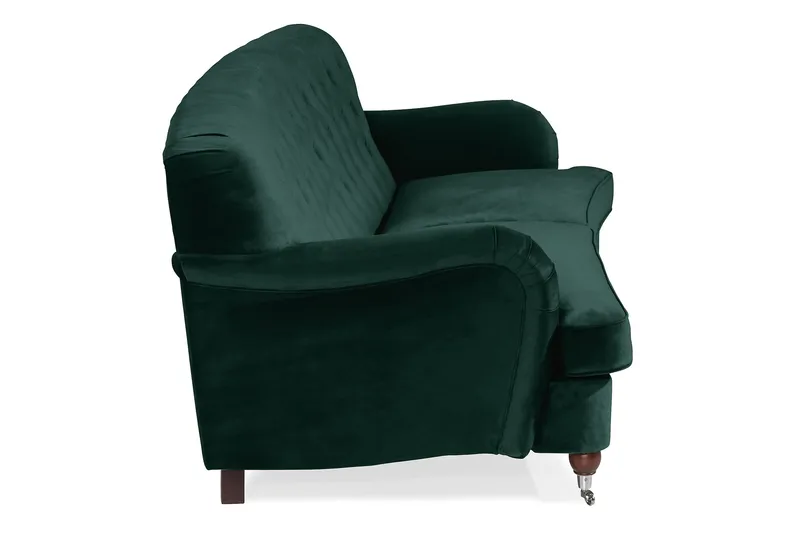 Howard Riviera 3-sits Svängd Sammetssoffa - Grön - Möbler - Soffa - Howardsoffor