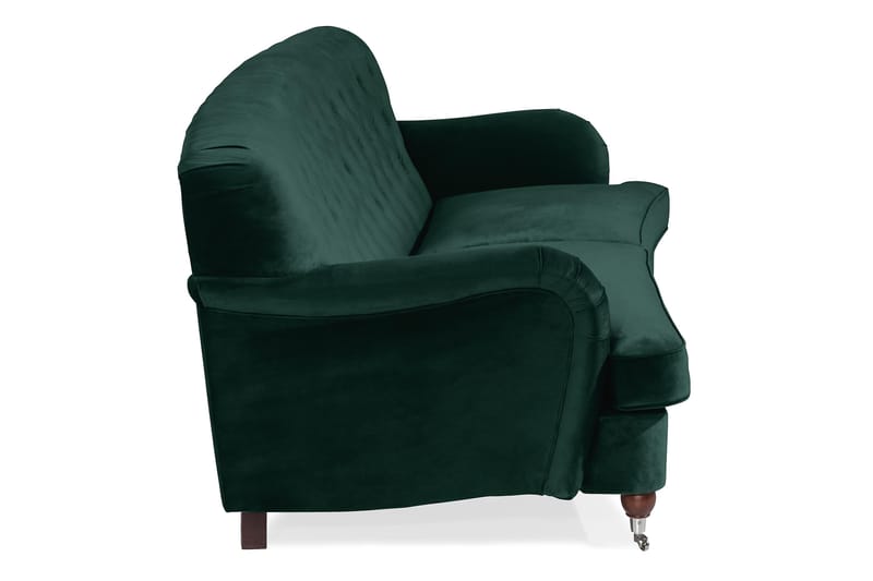 Howard Riviera 3-sits Svängd Sammetssoffa - Grön - Möbler - Soffa - Howardsoffor