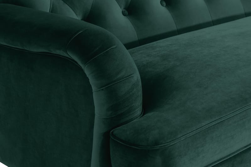 Howard Riviera 3-sits Svängd Sammetssoffa - Grön - Möbler - Soffa - Howardsoffor