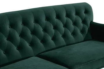 Howard Riviera 3-sits Svängd Sammetssoffa - Grön - Möbler - Soffa - Howardsoffor