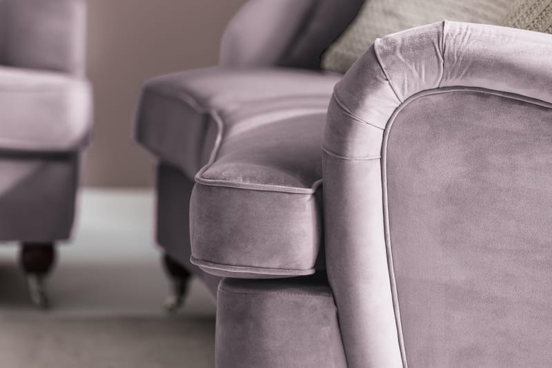 Howard Riviera 3-sits Svängd Sammetssoffa - Lila - Möbler - Soffa - Howardsoffor