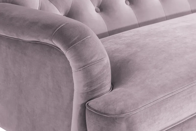 Howard Riviera 3-sits Svängd Sammetssoffa - Lila - Möbler - Soffa - Howardsoffor
