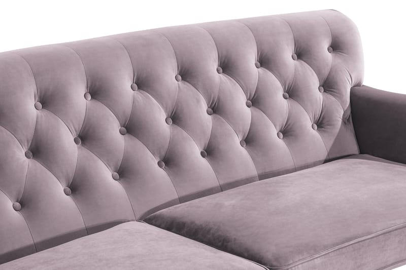 Howard Riviera 3-sits Svängd Sammetssoffa - Lila - Möbler - Soffa - Howardsoffor